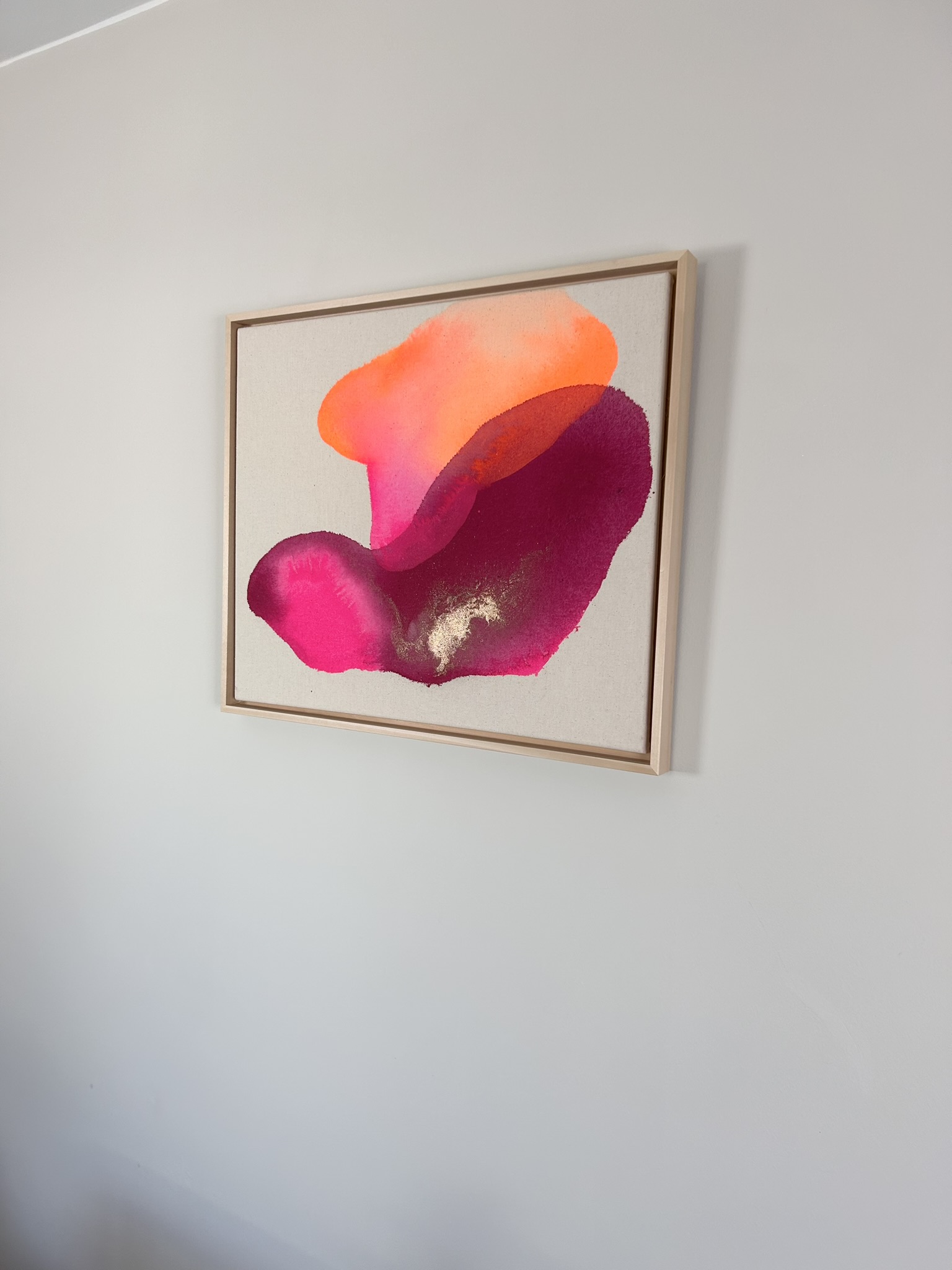 Lichtung, 2025, Acrylic on raw cotton canvas, view 2